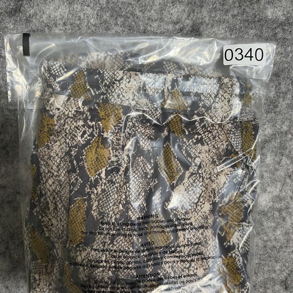 Alice Blue Skirt Women's M Tan Animal Print Snakeskin Midi A-line Slit Hem Lined - Picture 14 of 14